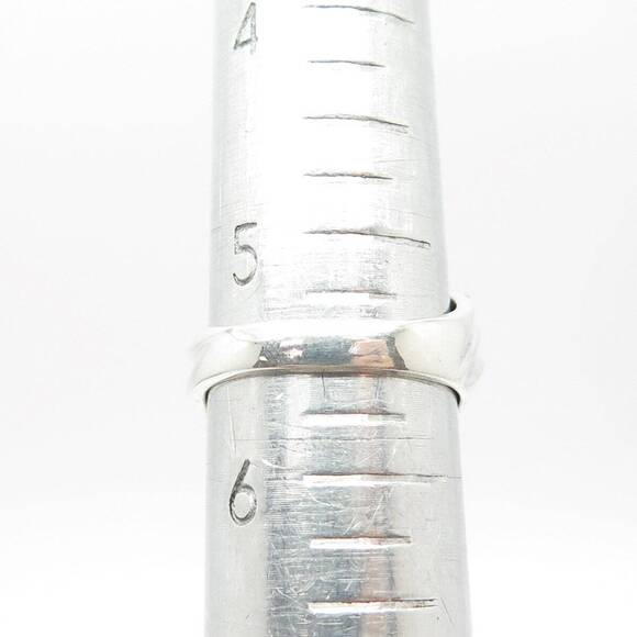 925 Sterling Silver Vintage Ribbed Ring Size 5.5 - Picture 8 of 8